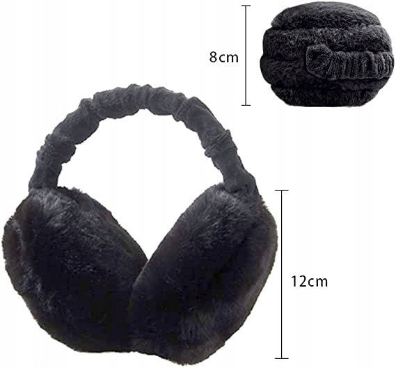 Protectie urechi pliabile din blanita, Zola®, reglabile, perfecta pentru zilele reci, pufoasa, marime universala, neagra Protectie urechi pliabile din blanita, Zola®, reglabile, perfecta pentru zilele reci, pufoasa, marime universala, neagra